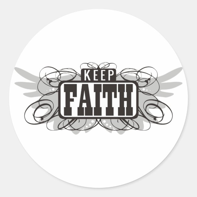 Behalt Faith Runder Aufkleber (Vorderseite)