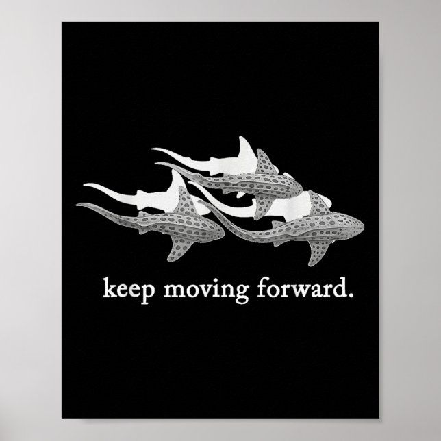 Behalt Forward Motivierend Shark Poster (Vorne)