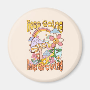 Behalt Going, Behalt Growing - Pilze & Blume Magnet