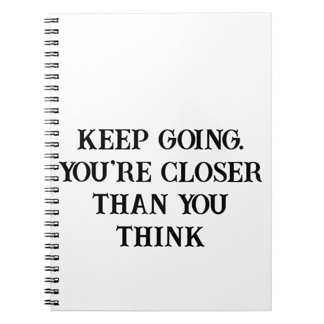 Behalt Going Motivierend Women's Notebook Notizblock (Vorderseite)