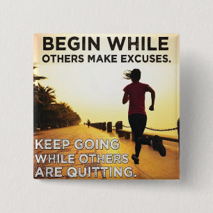 Behalt Going - Women's Running Workout Motivierend Button