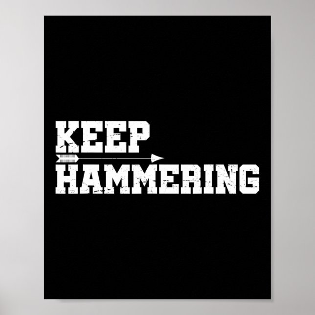 Behalt Hammering Archery Motivierend Bow Hu Poster (Vorne)