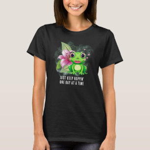 Behalt Hoppin' farbenfroher Frosch Erwachsener T - T-Shirt