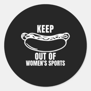 Behalt Hot Dogs aus den Frauen Sport Trump Fans Runder Aufkleber
