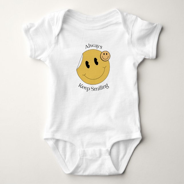 Behalt immer lächeln baby strampler (Vorderseite)