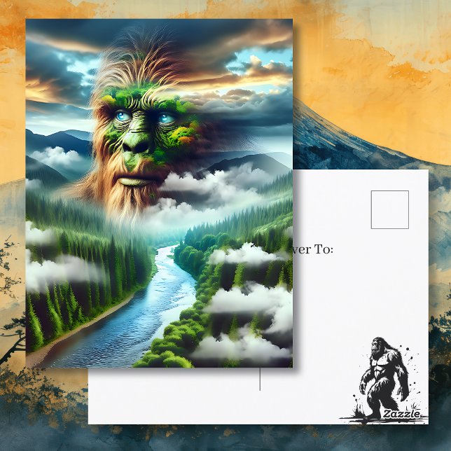 Behalt in Touch | Mit Augen Bigfoot Postkarte (Von Creator hochgeladen)