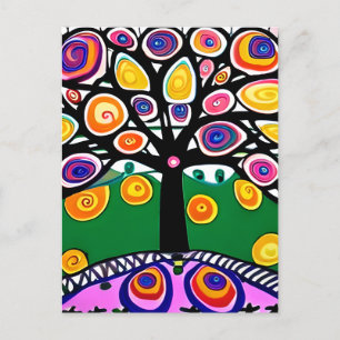 Behalt in Touch   Whimsistische Kunst Postkarte