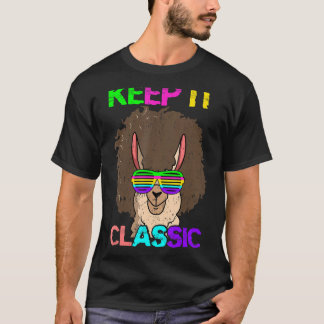 Behalt It Classic Alpaca 80's 90er Llama T-Shirt