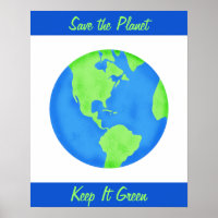 Behalt It Green Rett Earth Environment Wall Art
