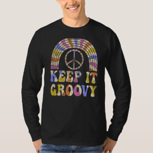 Behalt It Groovy 70er Ästhetische Nostalgie 1970er T-Shirt