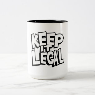 Behalt IT Legal Coffee Cup Novelty Trinkbehälter Zweifarbige Tasse
