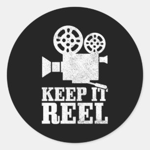 Behalt It Reel Film Director Filmkamera Filmmaker Runder Aufkleber