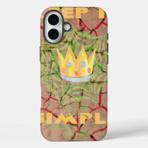 Behalt It Simple: Cracked Earth Royal Clarity Art iPhone 16 Plus Hülle