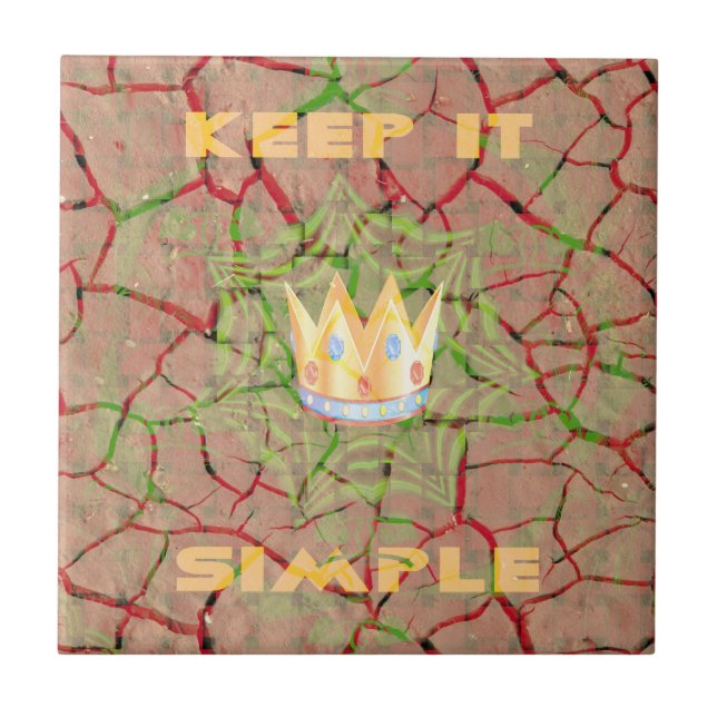Behalt It Simple: Cracked Earth Royal Clarity Art Fliese (Vorderseite)