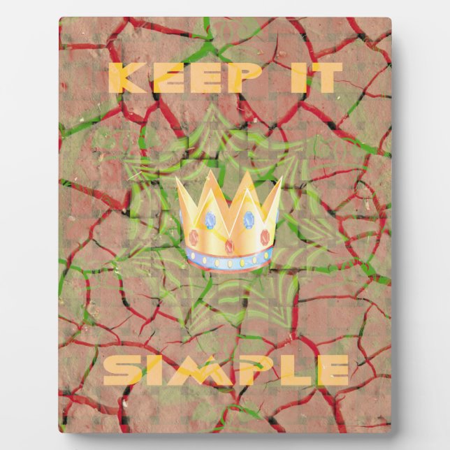 Behalt It Simple: Cracked Earth Royal Clarity Art Fotoplatte (Vorderseite)