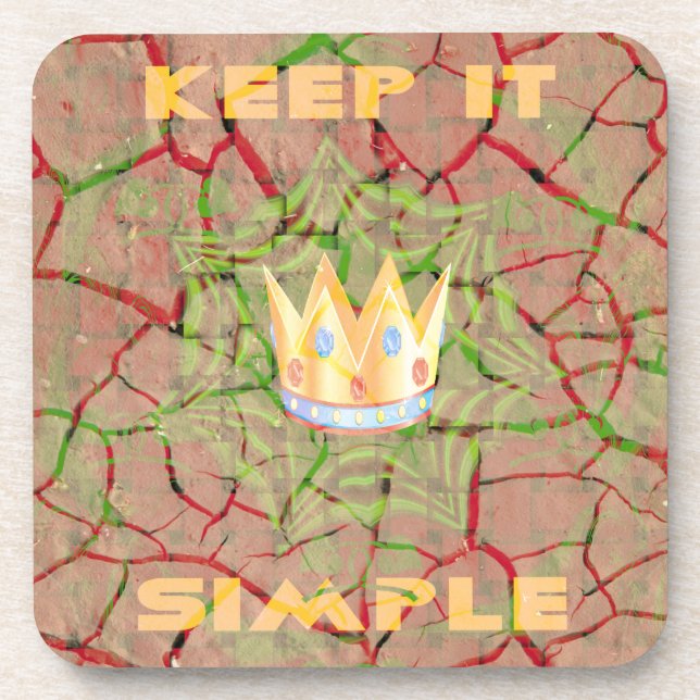 Behalt It Simple: Cracked Earth Royal Clarity Art Untersetzer (Vorderseite)