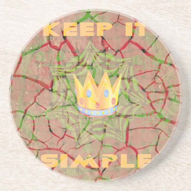 Behalt It Simple: Cracked Earth Royal Clarity Art Untersetzer (Vorne)