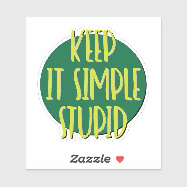 Behalt It Simple Stupid 12 Step Slogan Aufkleber (Blatt)