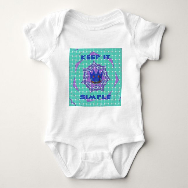 Behalt It Simple: The Royal Clarity Pattern Art Baby Strampler (Vorderseite)