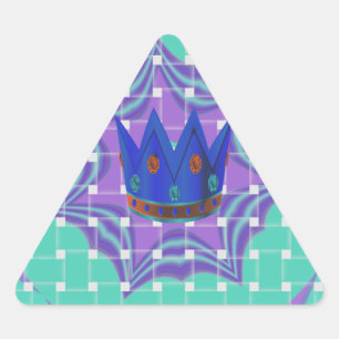 Behalt It Simple: The Royal Clarity Pattern Art Dreieckiger Aufkleber