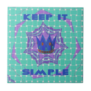 Behalt It Simple: The Royal Clarity Pattern Art Fliese