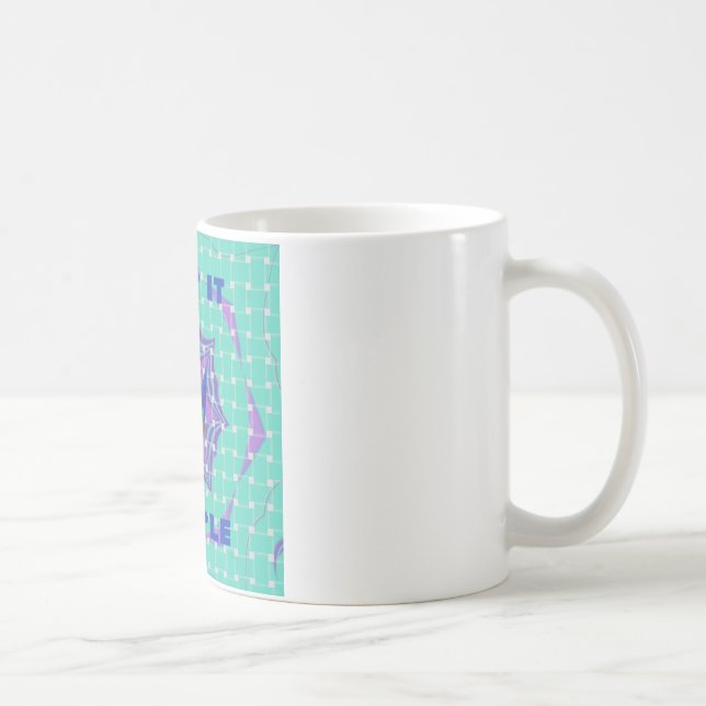 Behalt It Simple: The Royal Clarity Pattern Art Kaffeetasse (Rechts)
