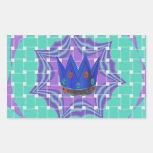 Behalt It Simple: The Royal Clarity Pattern Art Rechteckiger Aufkleber