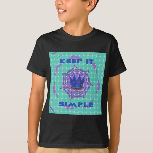 Behalt It Simple: The Royal Clarity Pattern Art T-Shirt (Vorderseite)