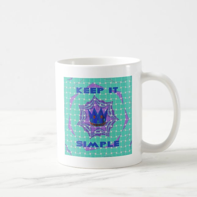 Behalt It Simple: The Royal Clarity Pattern Art Tasse (Rechts)