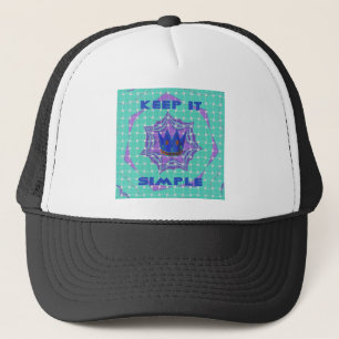 Behalt It Simple: The Royal Clarity Pattern Art Truckerkappe