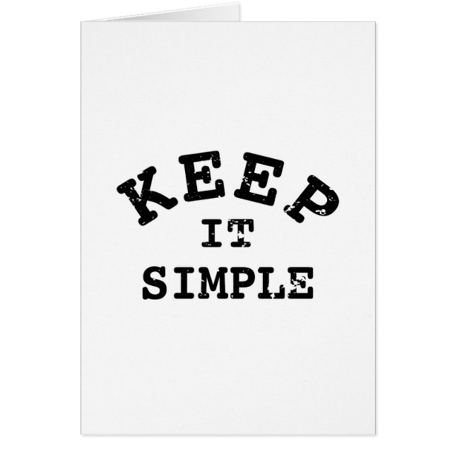 Behalt It Simple Typografy (Vorne)