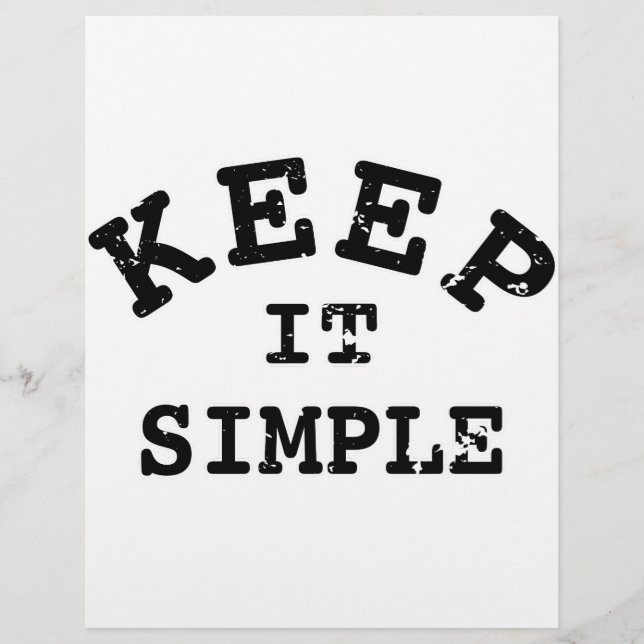 Behalt It Simple Typografy (Vorderseite)