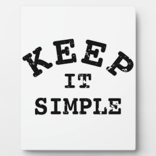 Behalt It Simple Typografy Fotoplatte