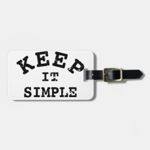 Behalt It Simple Typografy Gepäckanhänger