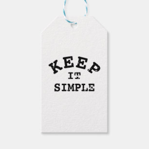 Behalt It Simple Typografy Geschenkanhänger