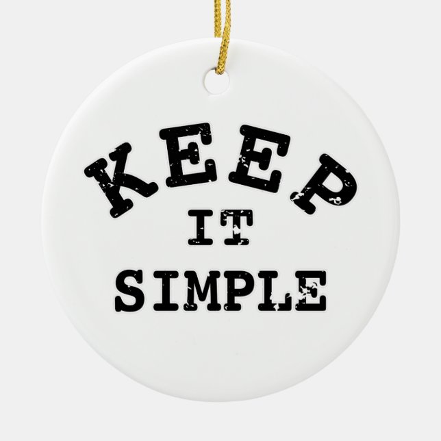 Behalt It Simple Typografy Keramikornament (Vorne)