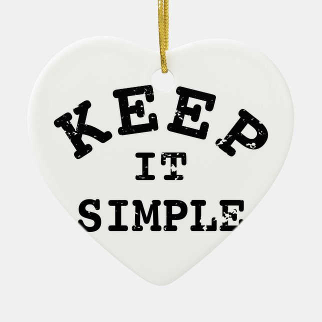 Behalt It Simple Typografy Keramikornament (Vorne)