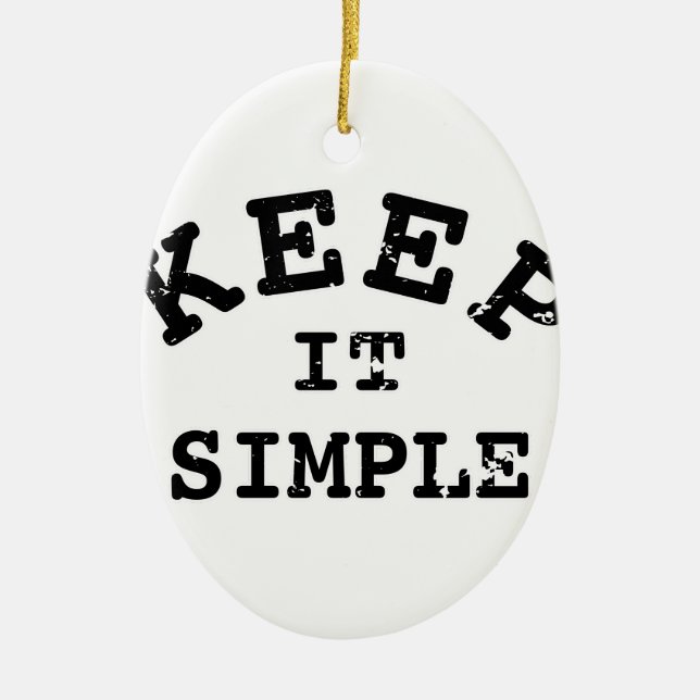 Behalt It Simple Typografy Keramikornament (Vorne)