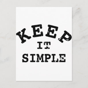 Behalt It Simple Typografy Postkarte