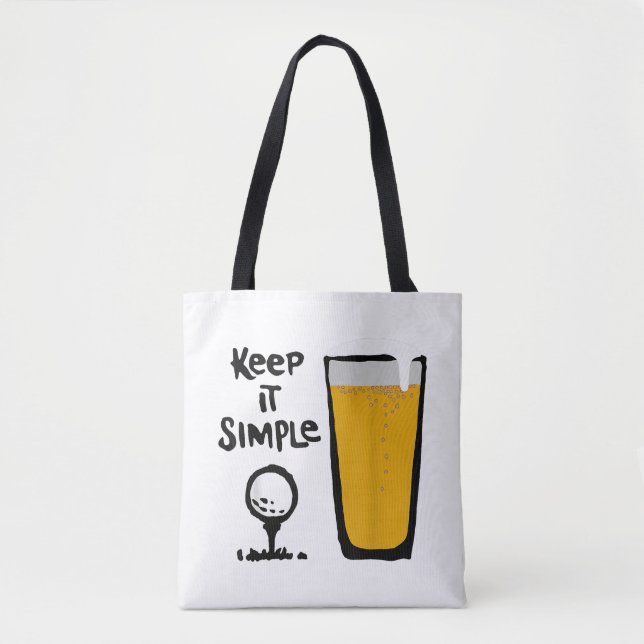 Behalt It Simples Funny Golf Beer (Vorderseite)