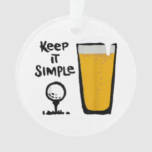 Behalt It Simples Funny Golf Beer Ornament