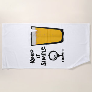 Behalt It Simples Funny Golf Beer Strandtuch