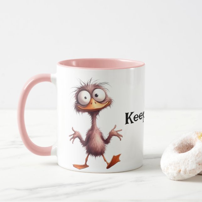 Behalt It Spicy Coffee Tasse - Fett Sips, Bold Vib (Mit Donut)