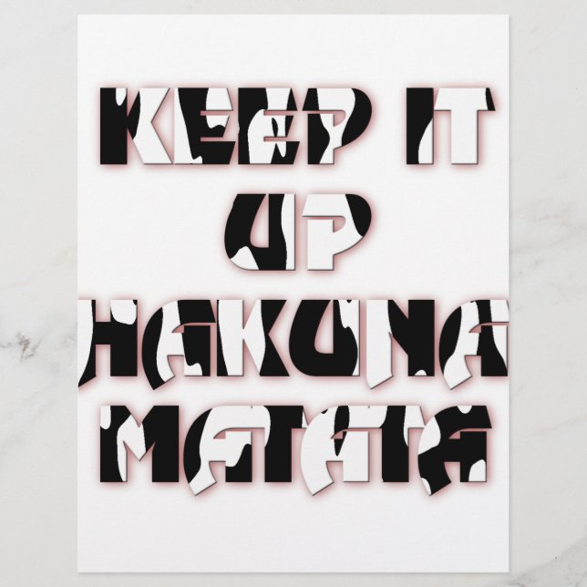 Behalt It Up / Hakuna Matata Art Print (Vorderseite)