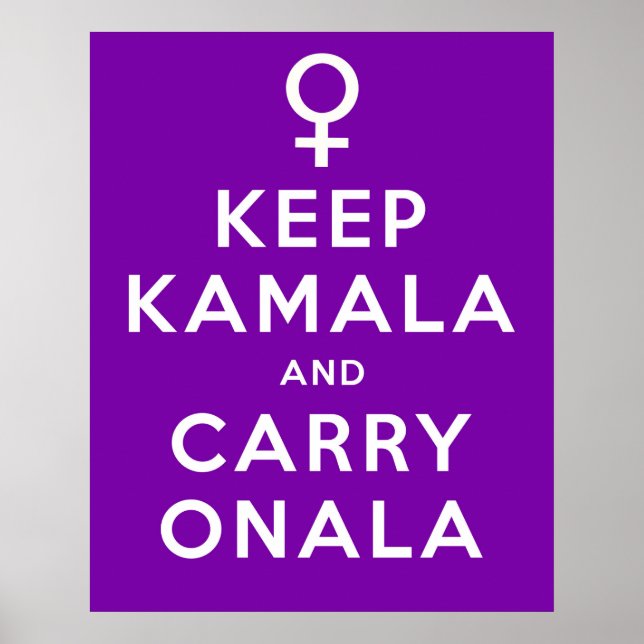 Behalt Kamala und Carry Onala Lila Background Poster (Vorne)