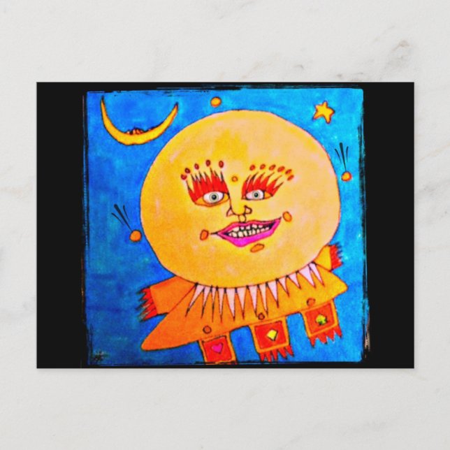 Behalt Lächeln Art Postkarte (Vorderseite)