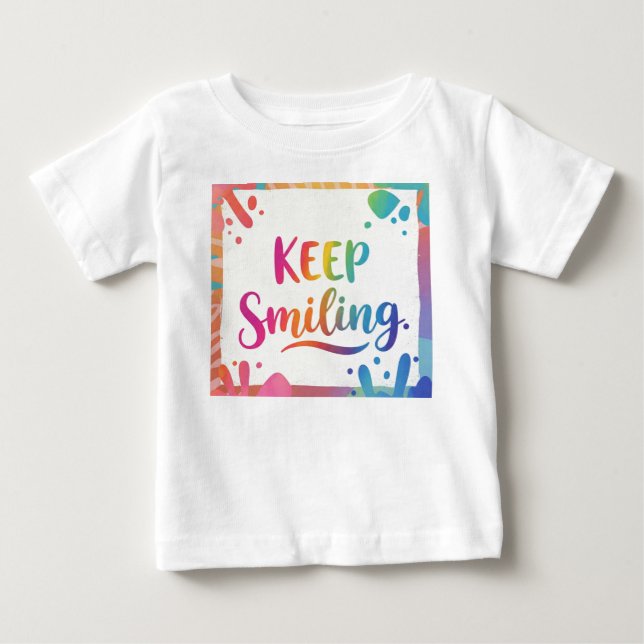 Behalt lächeln! baby t-shirt (Vorderseite)
