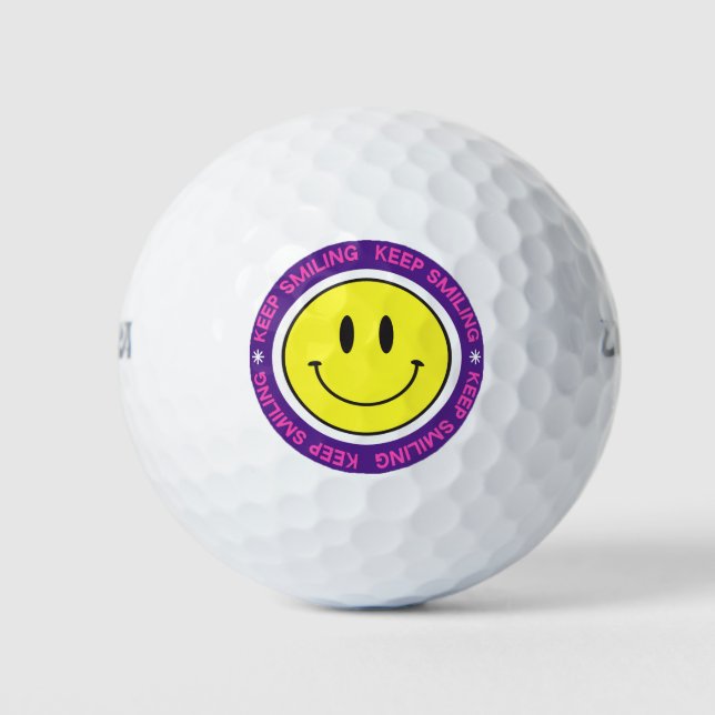 Behalt Lächeln Golfball (Vorderseite)