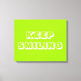 Behalt Lächeln, Grün von Chartreuse Leinwanddruck