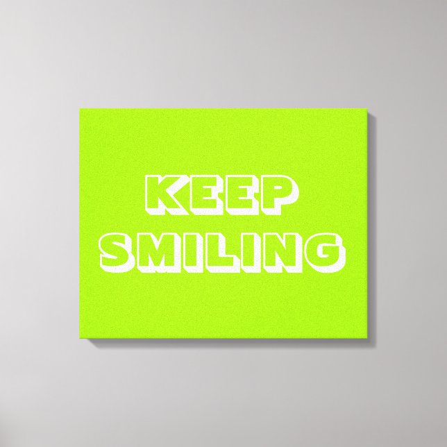 Behalt Lächeln, Grün von Chartreuse Leinwanddruck (Vorderseite)